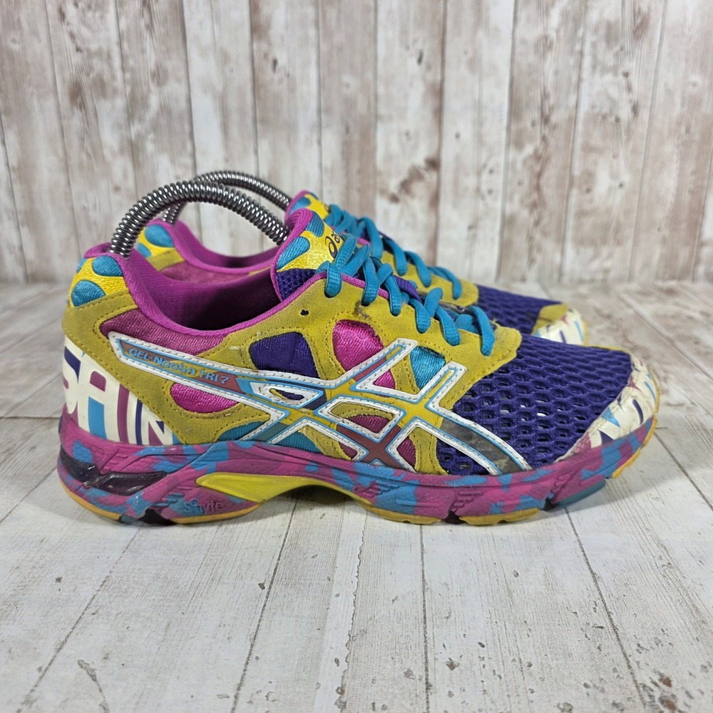 Asics Gel-Noosa Tri 7 Womens Running Shoes Multi-Color T264N Size 7.5